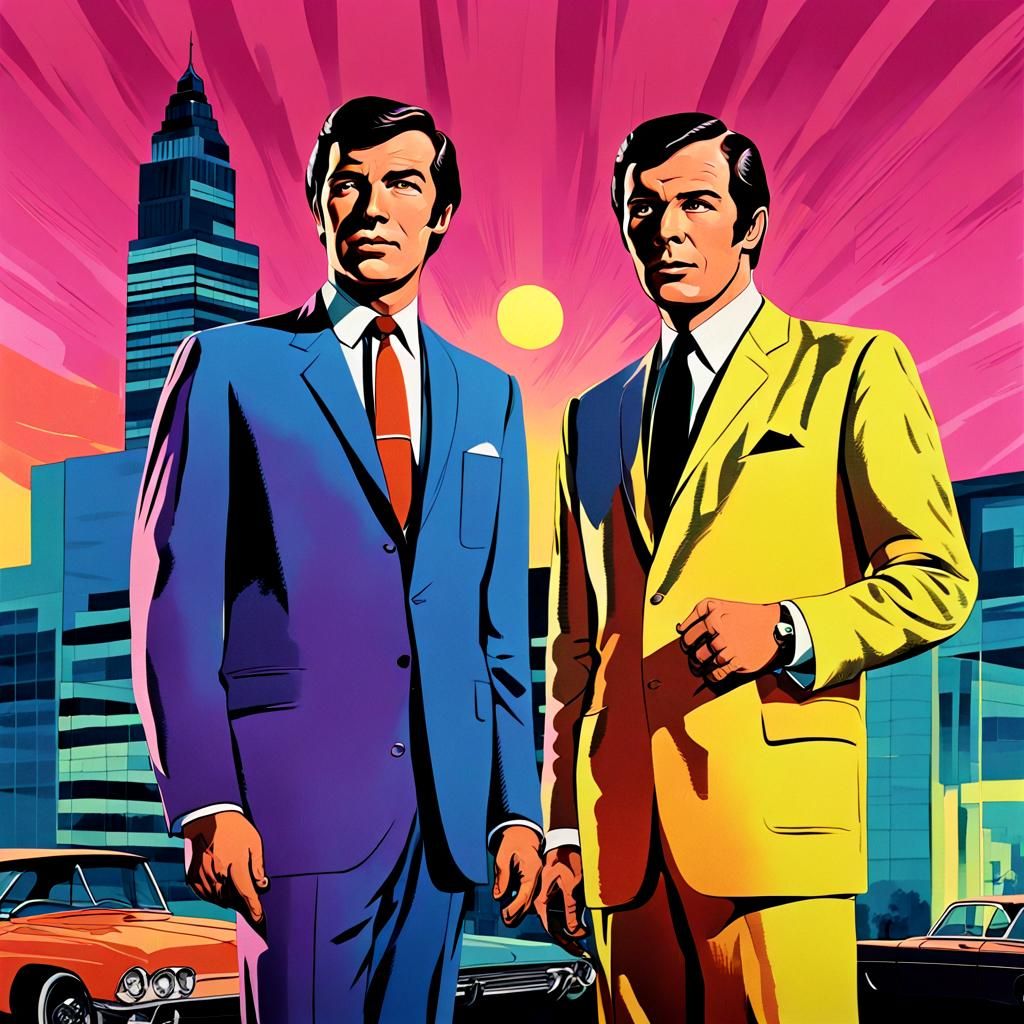 Randall and Hopkirk in 1960s Pop Art Style