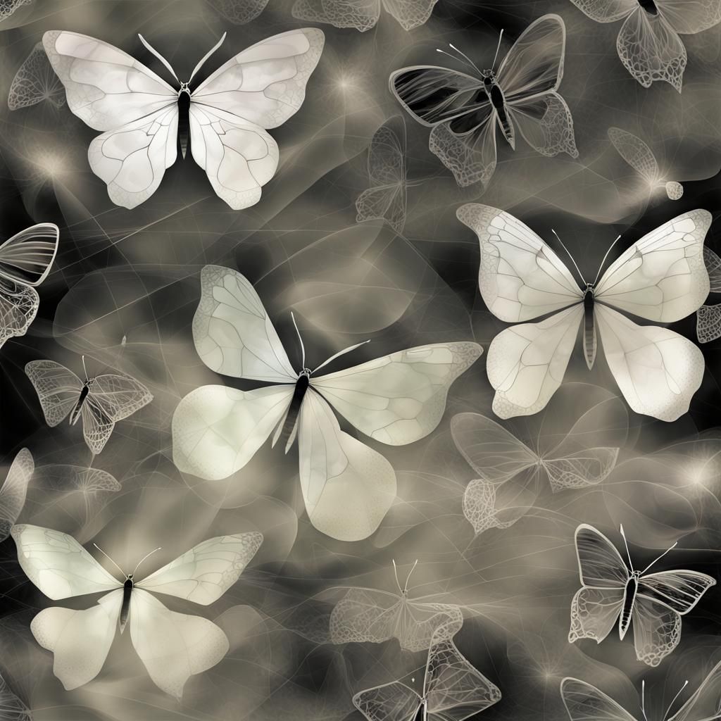 Eerie Butterfly Photogram with Glass Wings