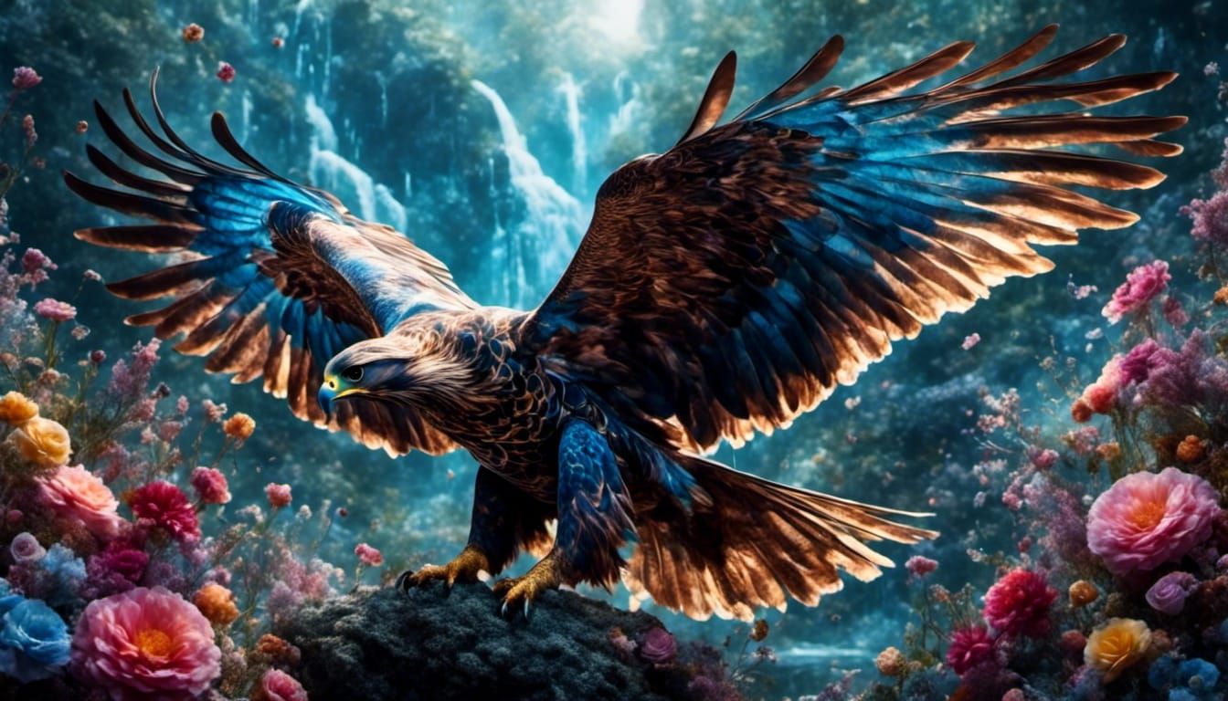 Falcon in the Flowers!