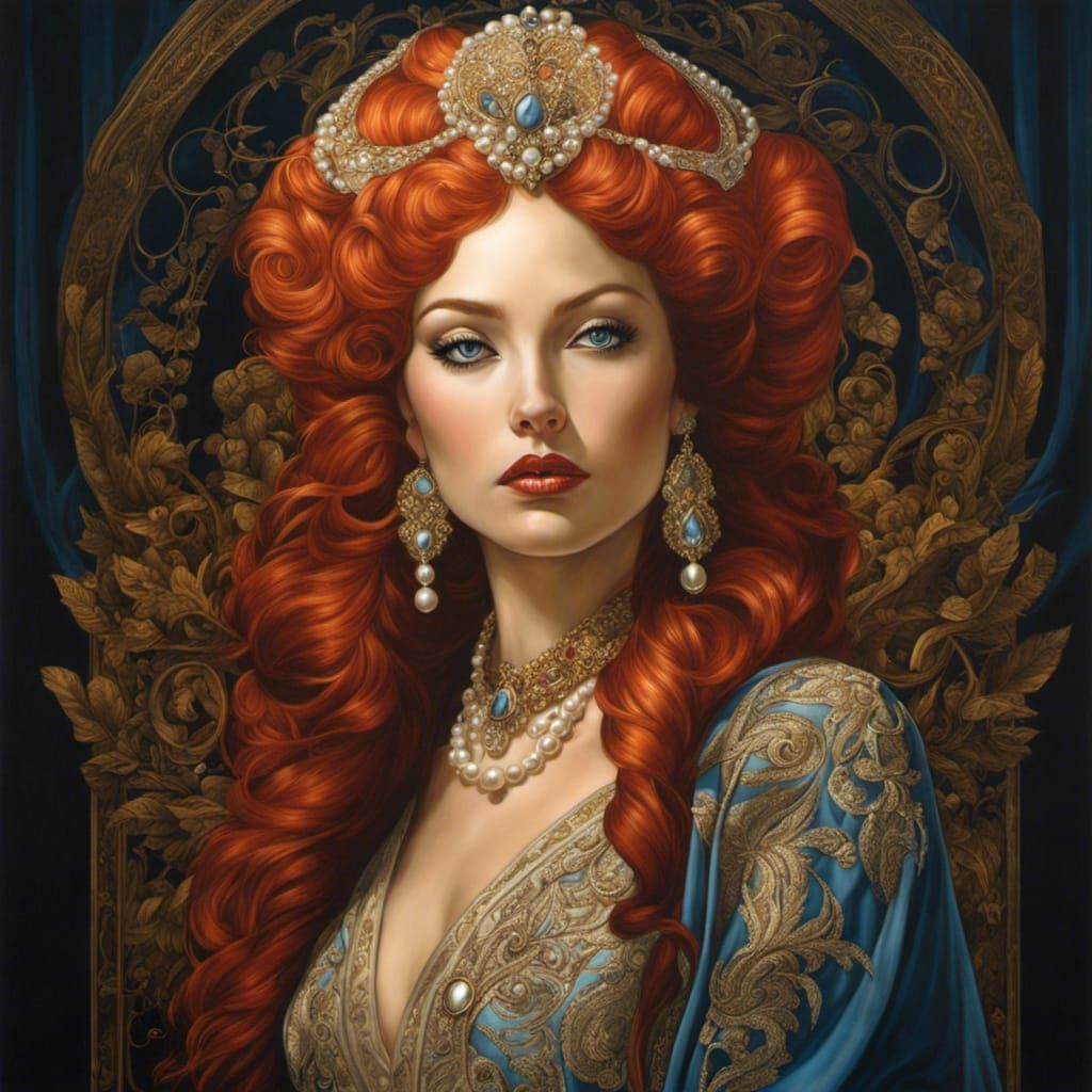 Mountain Goddess Portrait in Hyperrealist Style