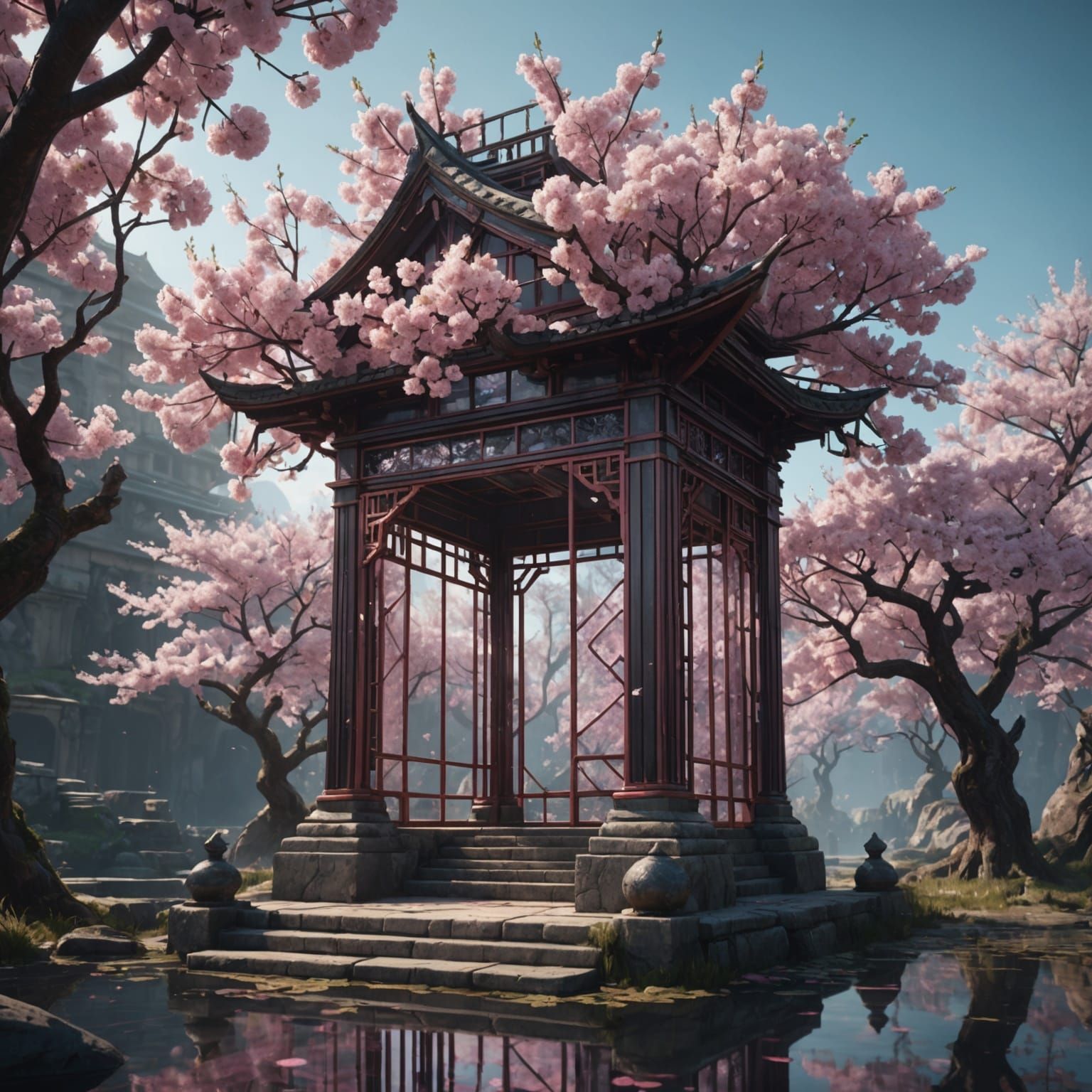 Glass Cherry Blossom Fantasy Art