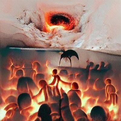 Firefighters Extinguishing Burning Person Emergency Scene