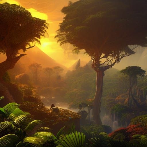 Fantastical Madagascar in Detailed Matte Painting