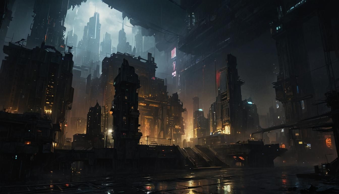 Cyberpunk Cityscape: A Blade Runner Rebellion