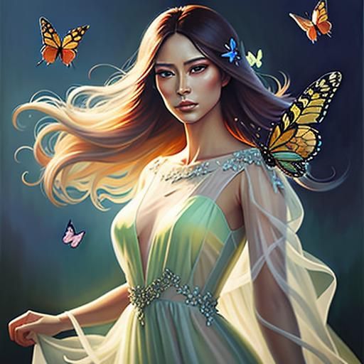 Butterfly woman