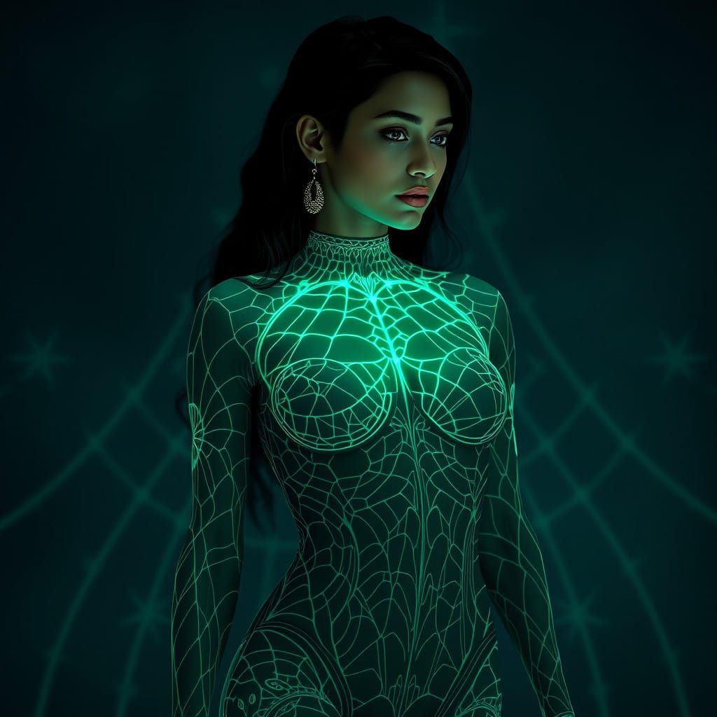 Enchanting beauty wrapped in mystical elegance