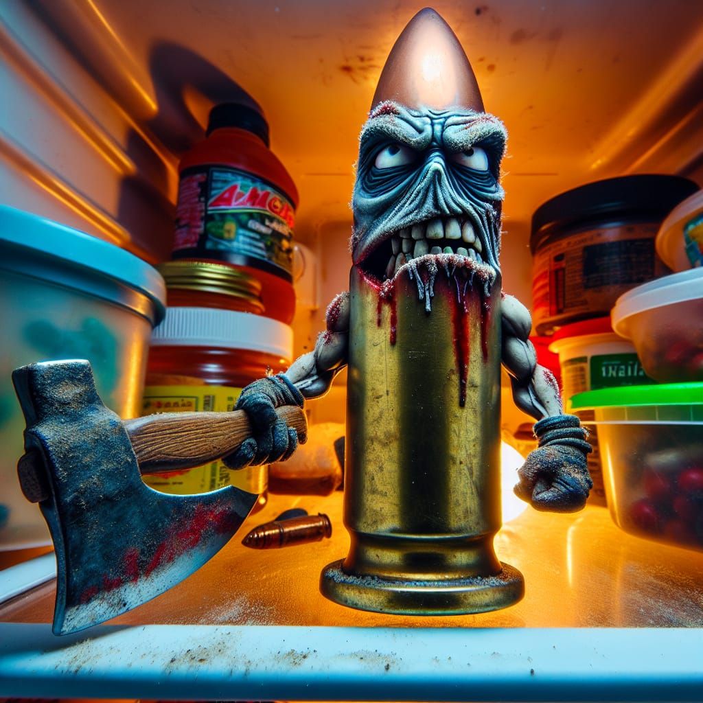 Bullet Warrior in Refrigerator with Gothic Axe