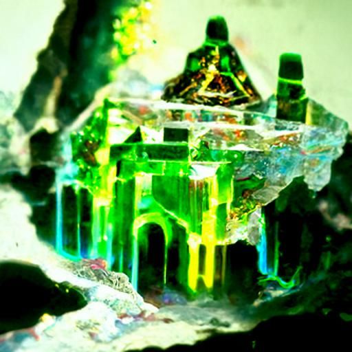 Royal Palace Ruins in Emerald Mine, Cosmic Illustration