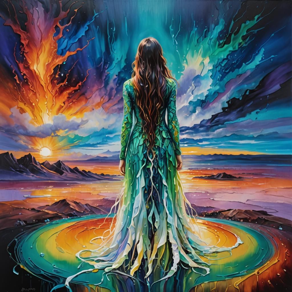 Eldritch Beauty: Intricate Portrait in Oil Painting