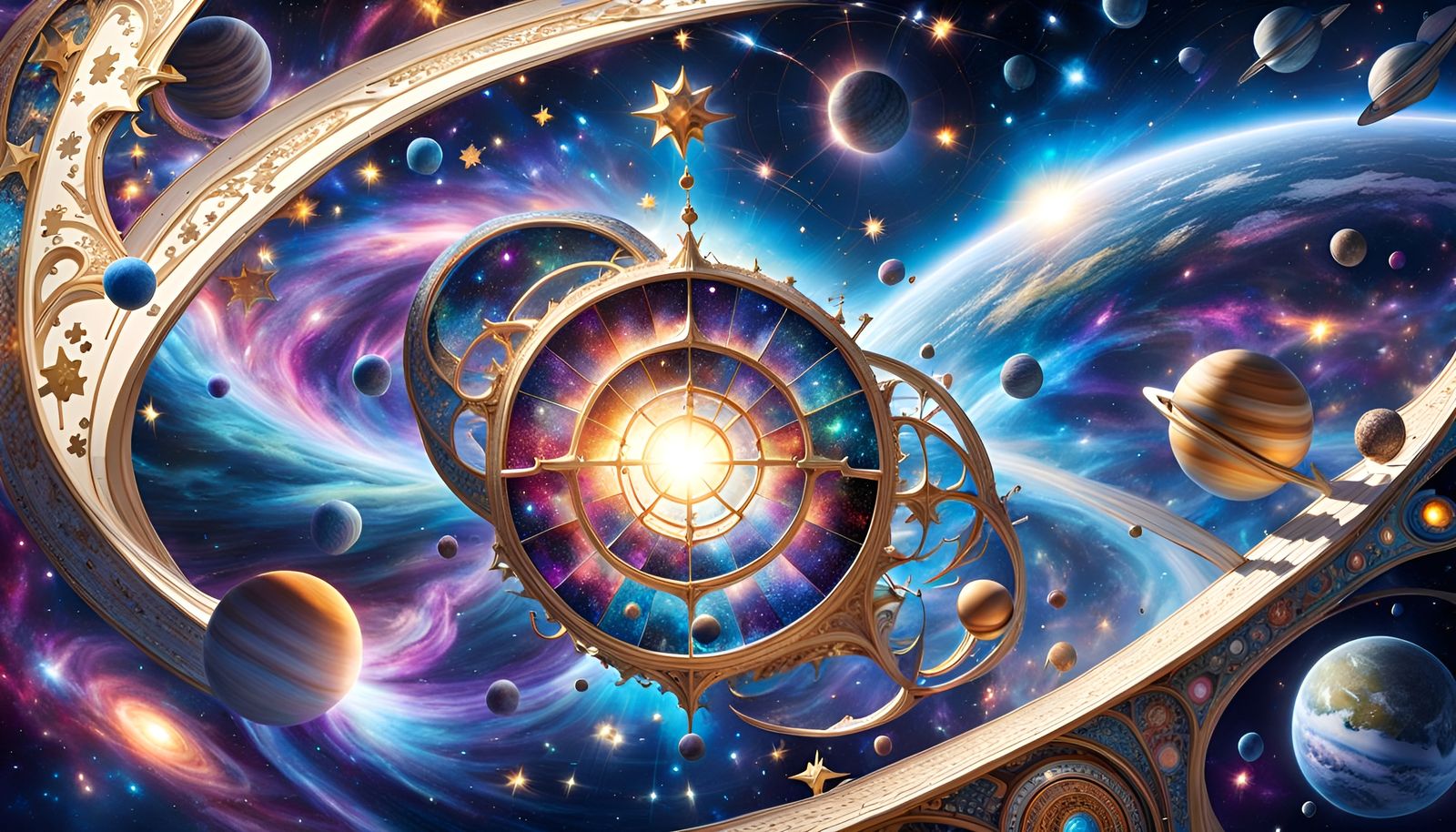 Intricate Universe Puzzle with Dynamic Lighting