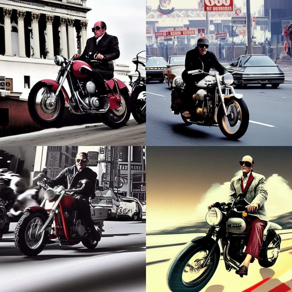 Hunter Thompson Chases Mutant Politicians: Digital Matte Pai...