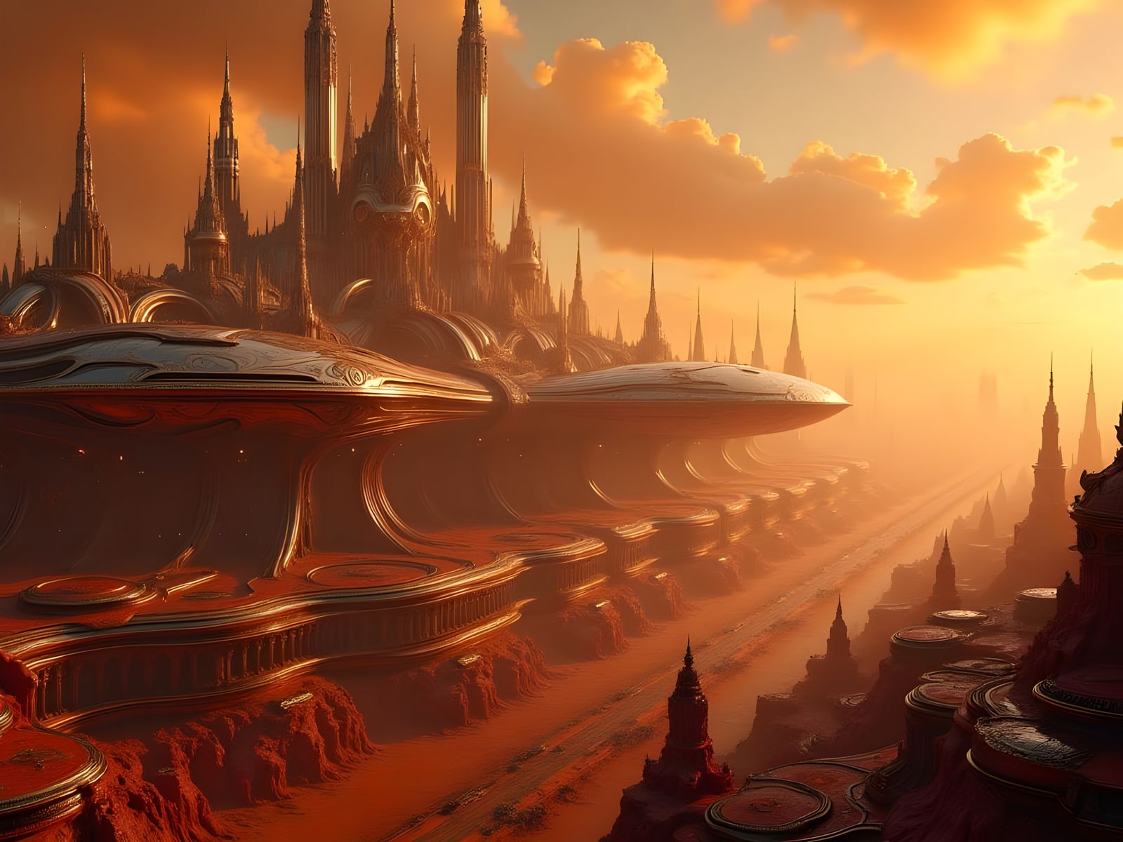 Cyberpunk Metropolis on a Dually Illuminated World