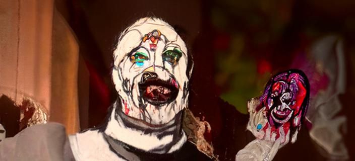 Psychedelic Nightmare: Terrifying Clown in Holographic Visio...