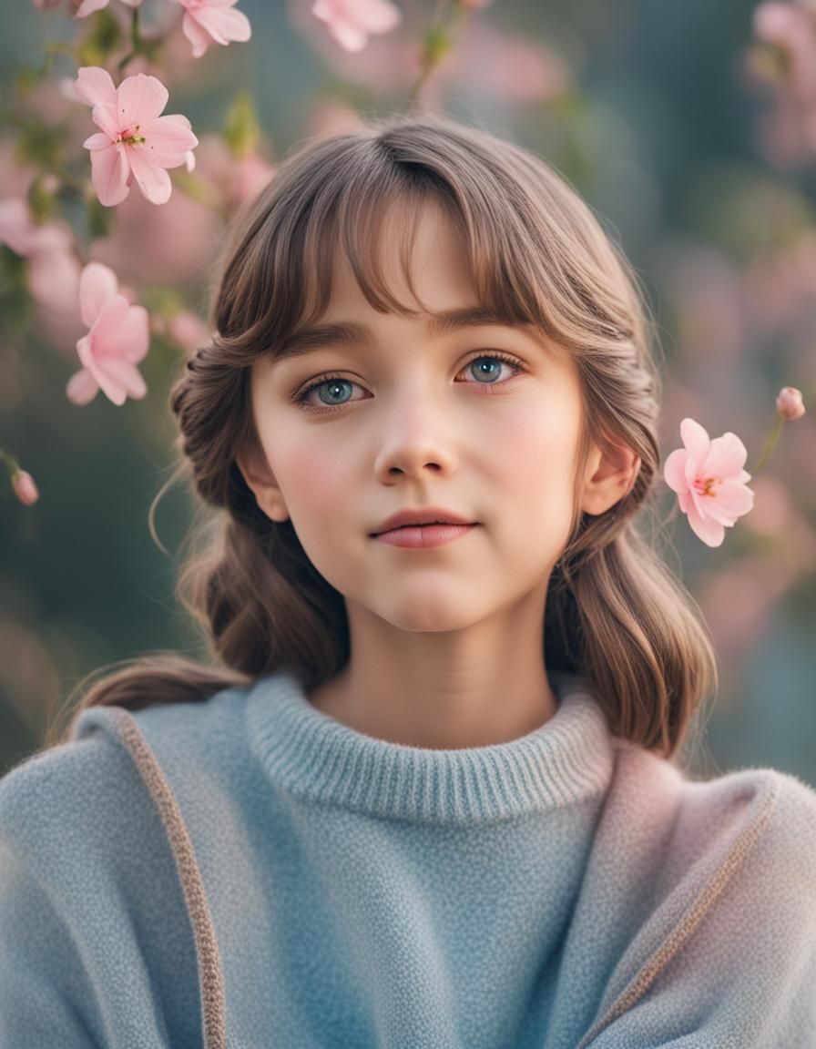 Portrait 8K resolution diffuse light soft focus beautiful ma...