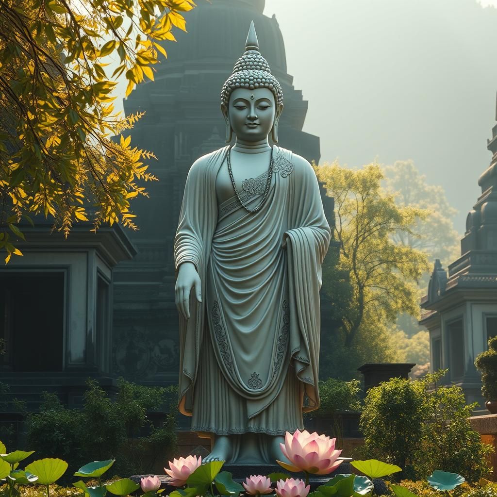 A Standing Buddha statue that captures the attention of spir...