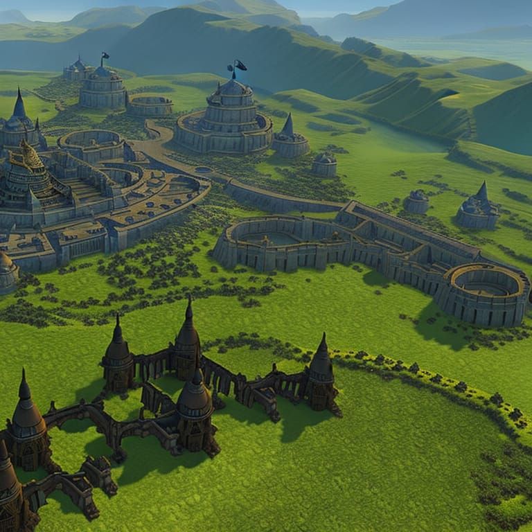 Halfling Capital City Built on a Hill