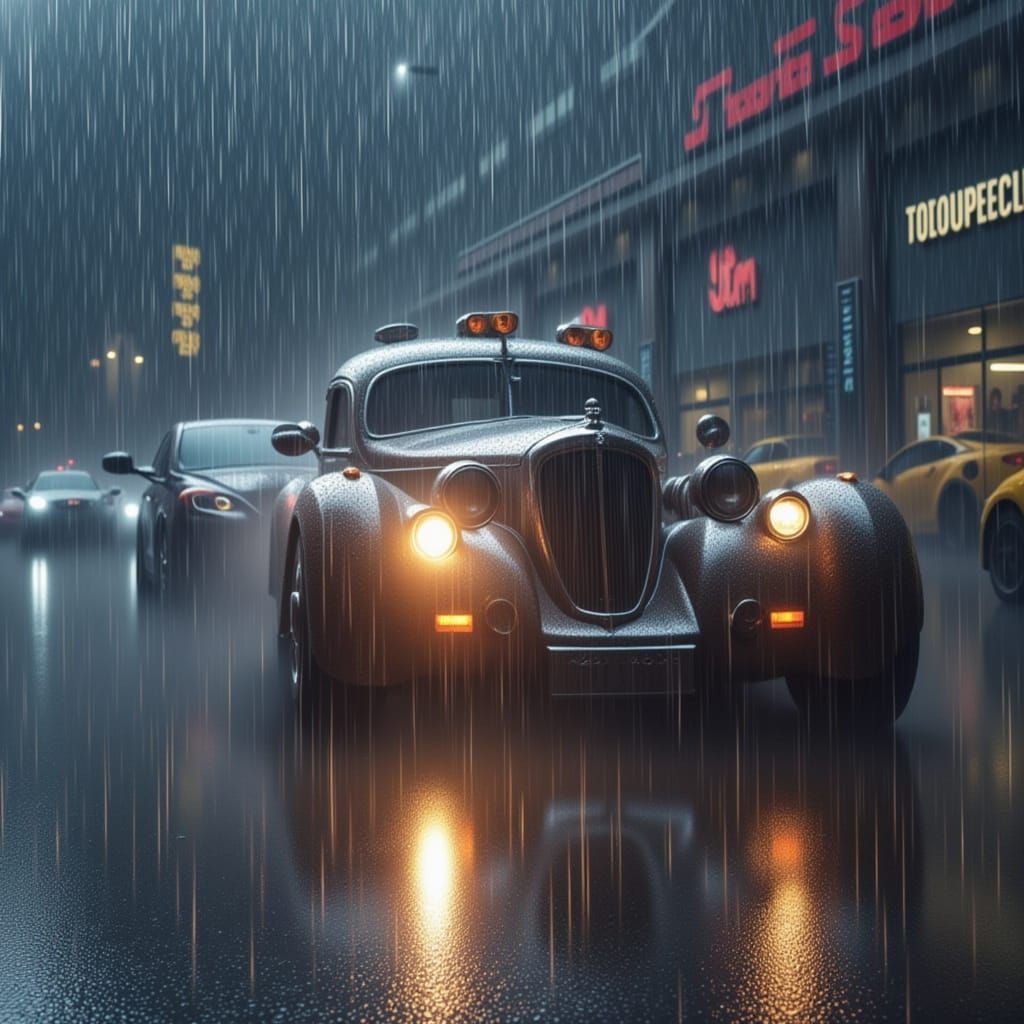 Atmospheric Rainy Day Scene