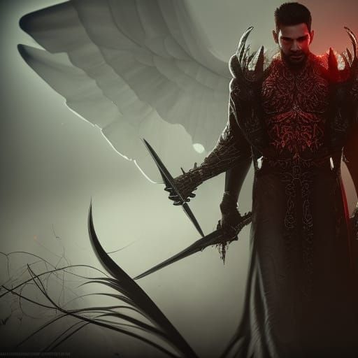 Lucifer Morningstar in 3D Game Cinematic Style