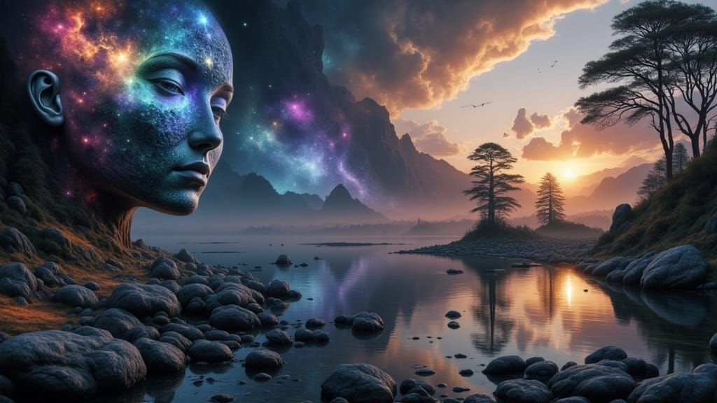 Earth Chakra Masks in Abstract Reality Style