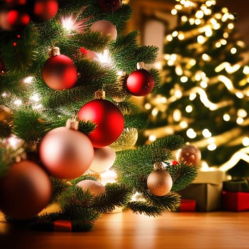 Festive Christmas Scene in Professional Photography Style