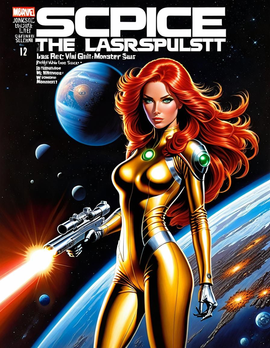 Anime Girl in Retro Space Suit