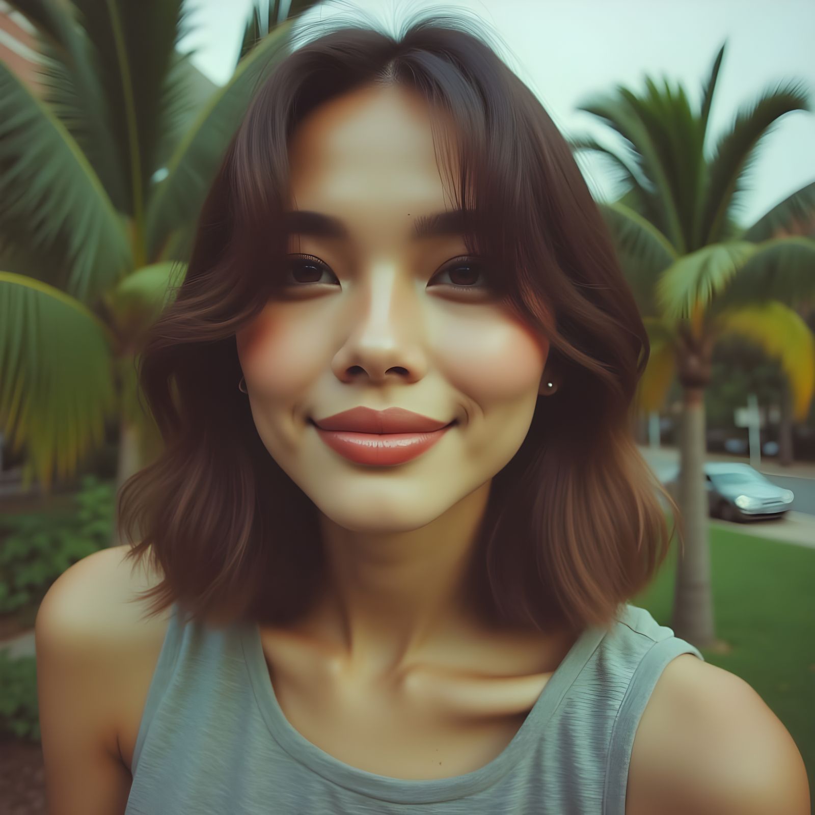 Close-Up Portrait of a Woman with Gentle Smile