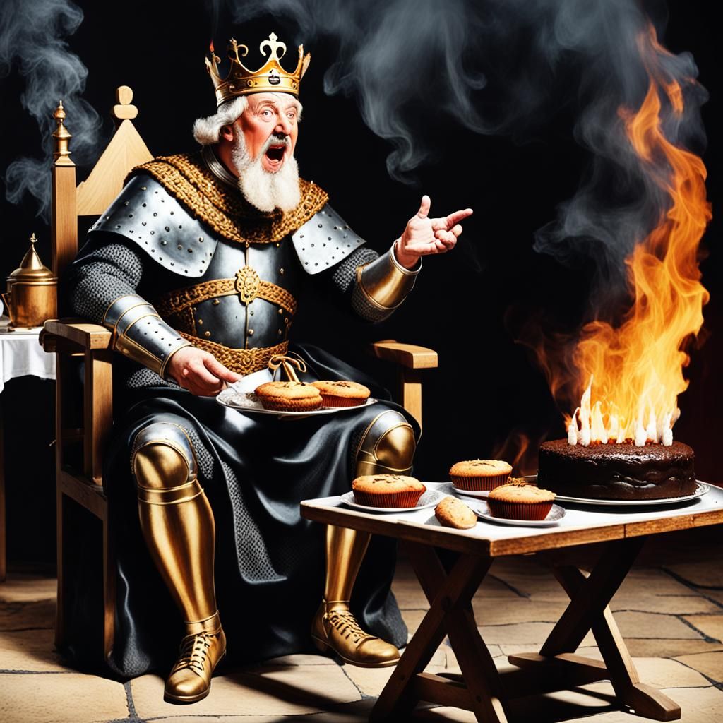 King Alfred burns the cakes!