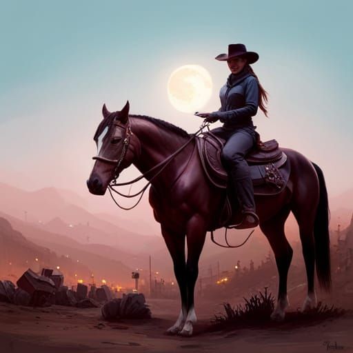 Mysterious cowgirl