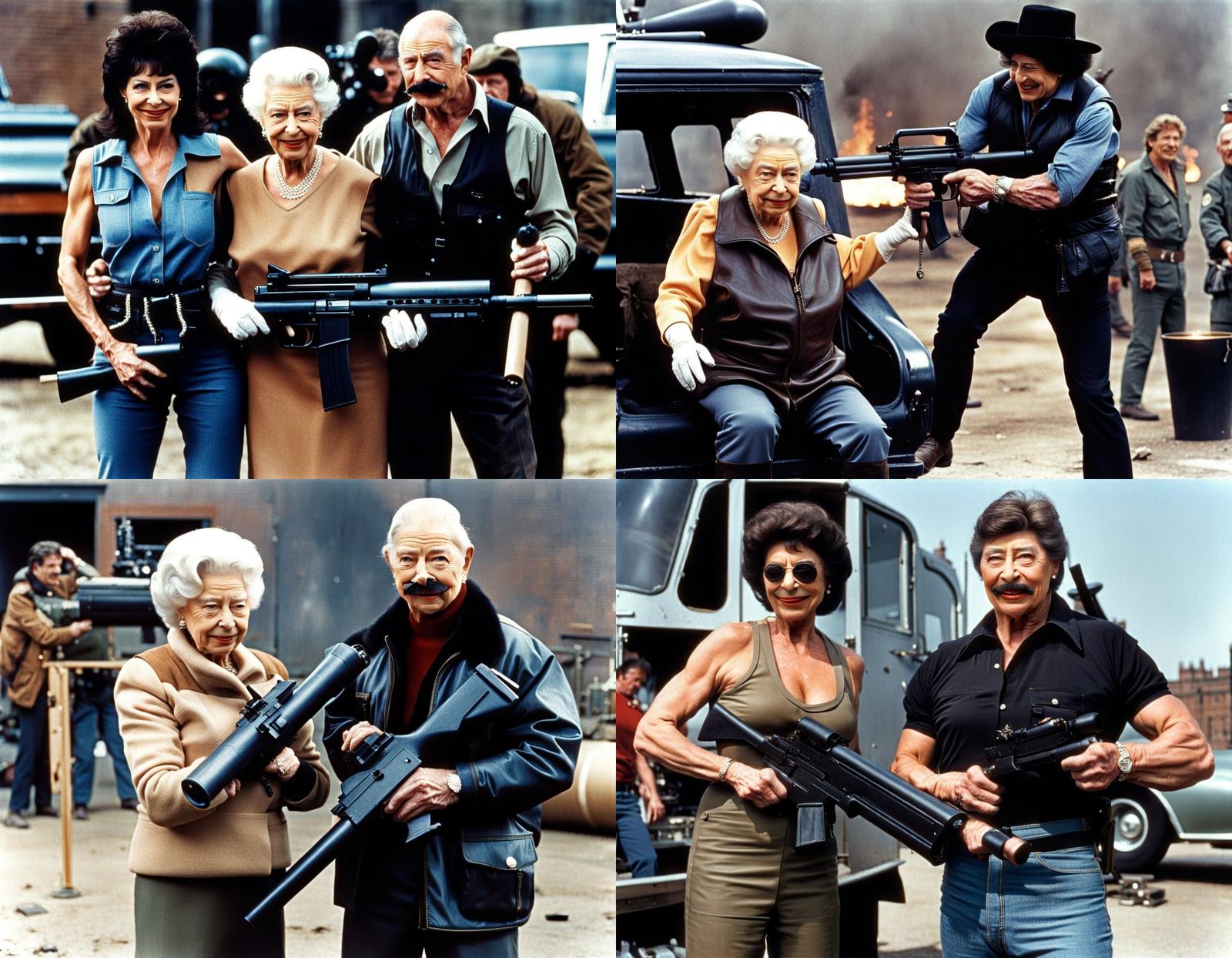 Queen as Action Star with Rocket Launcher