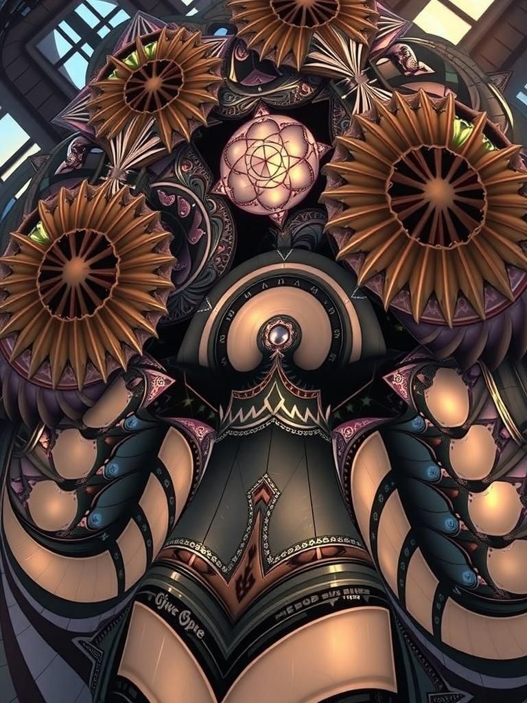 Mesmerizing Digital Kaleidoscope Mandala Art