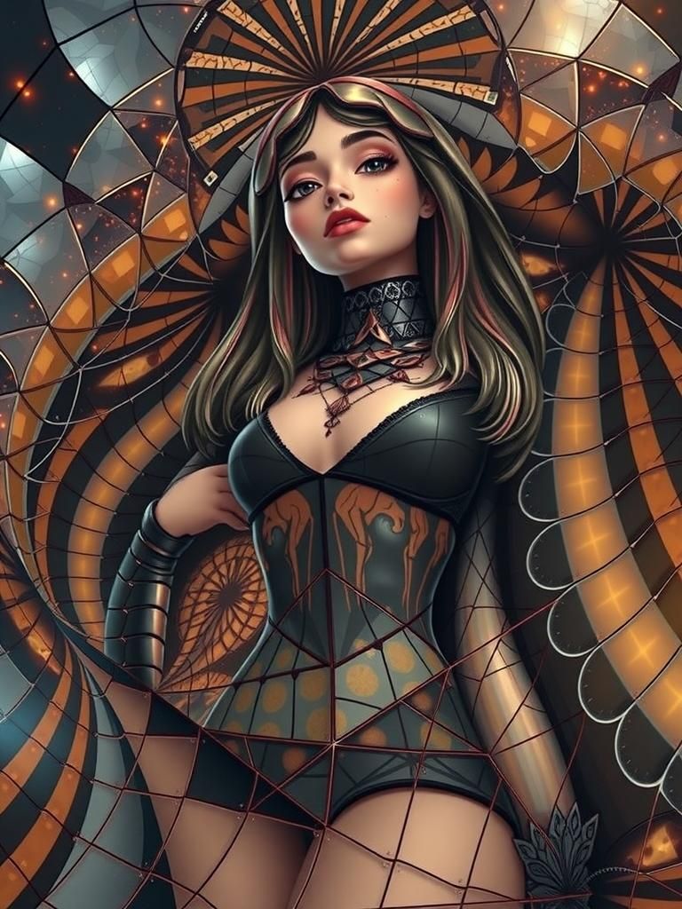 Mesmerizing Fractal Geometry in Mirrored Digital Art