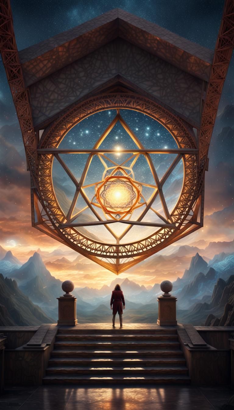 Epic Sacred Geometry Digital Matte Painting