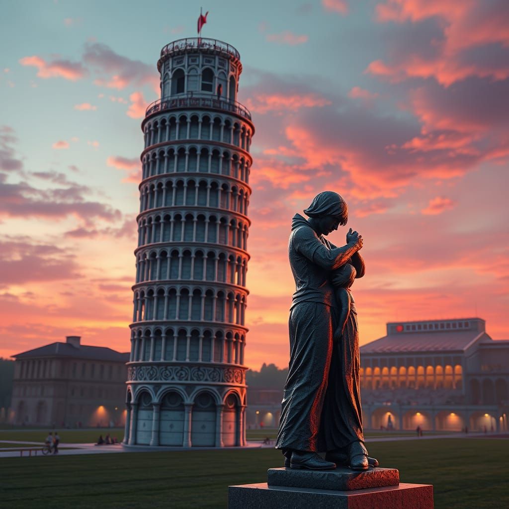 Father's Day Tribute at Leaning Tower of Pisa