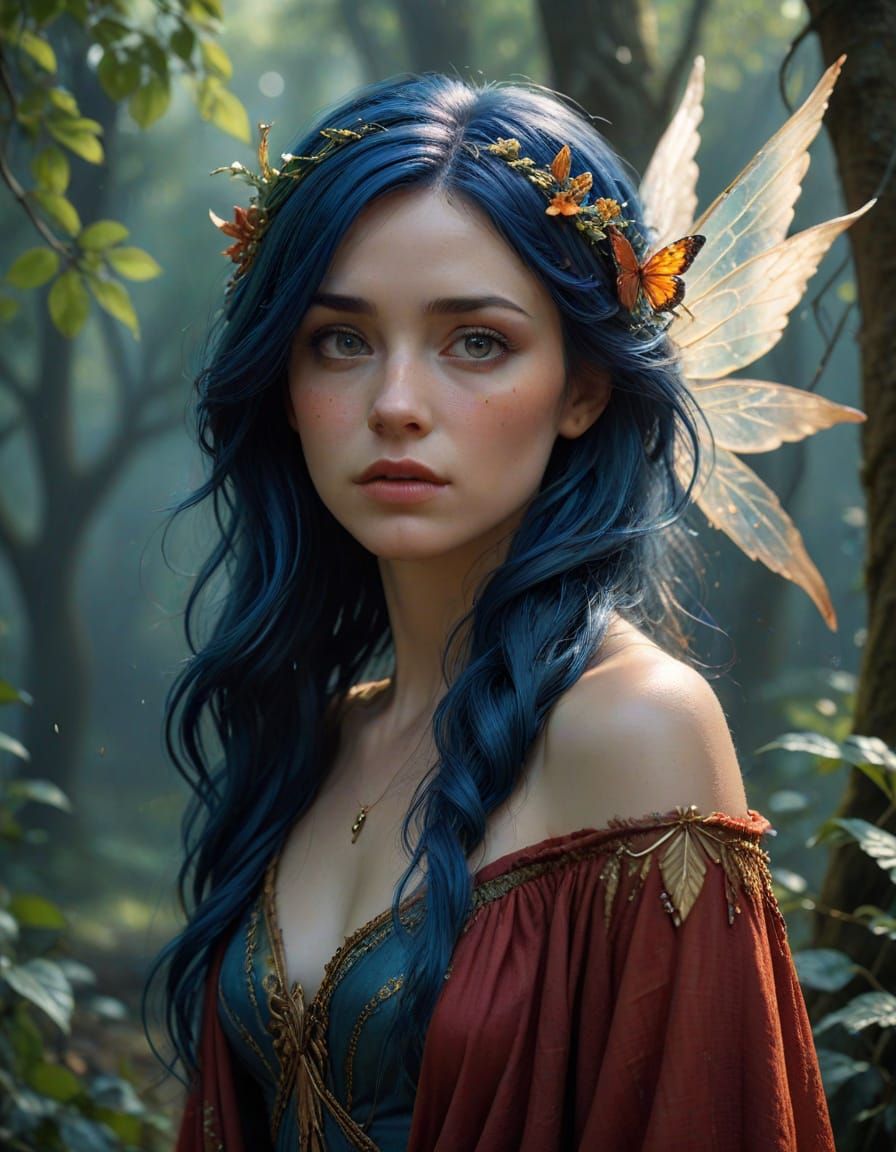 Fantasy Portrait of Faerie Zoey and Tristesse