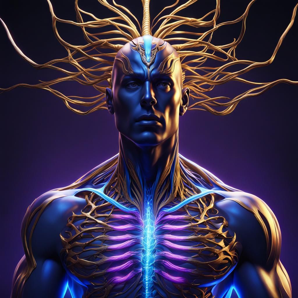 Hyperrealistic Male Anatomy in Digital Art