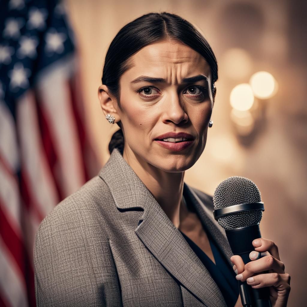 AOC Heartbroken at Election Victory: Studio Portrait