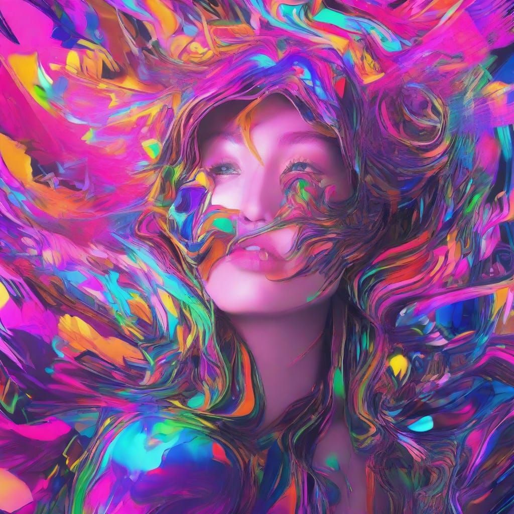 Gothic Anime Character in Surreal Fauvist Explosion