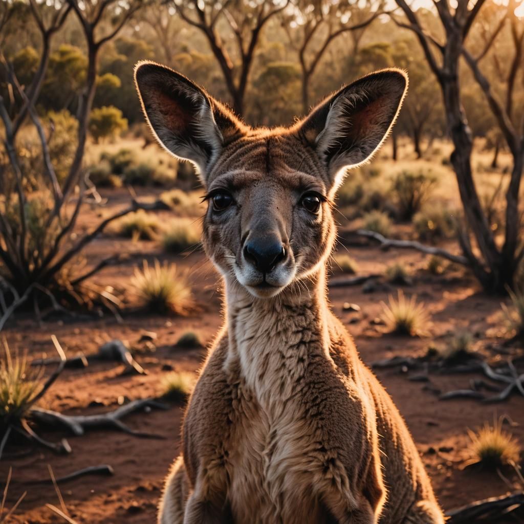Kangaroo in the Outback: Romantic Film Photography