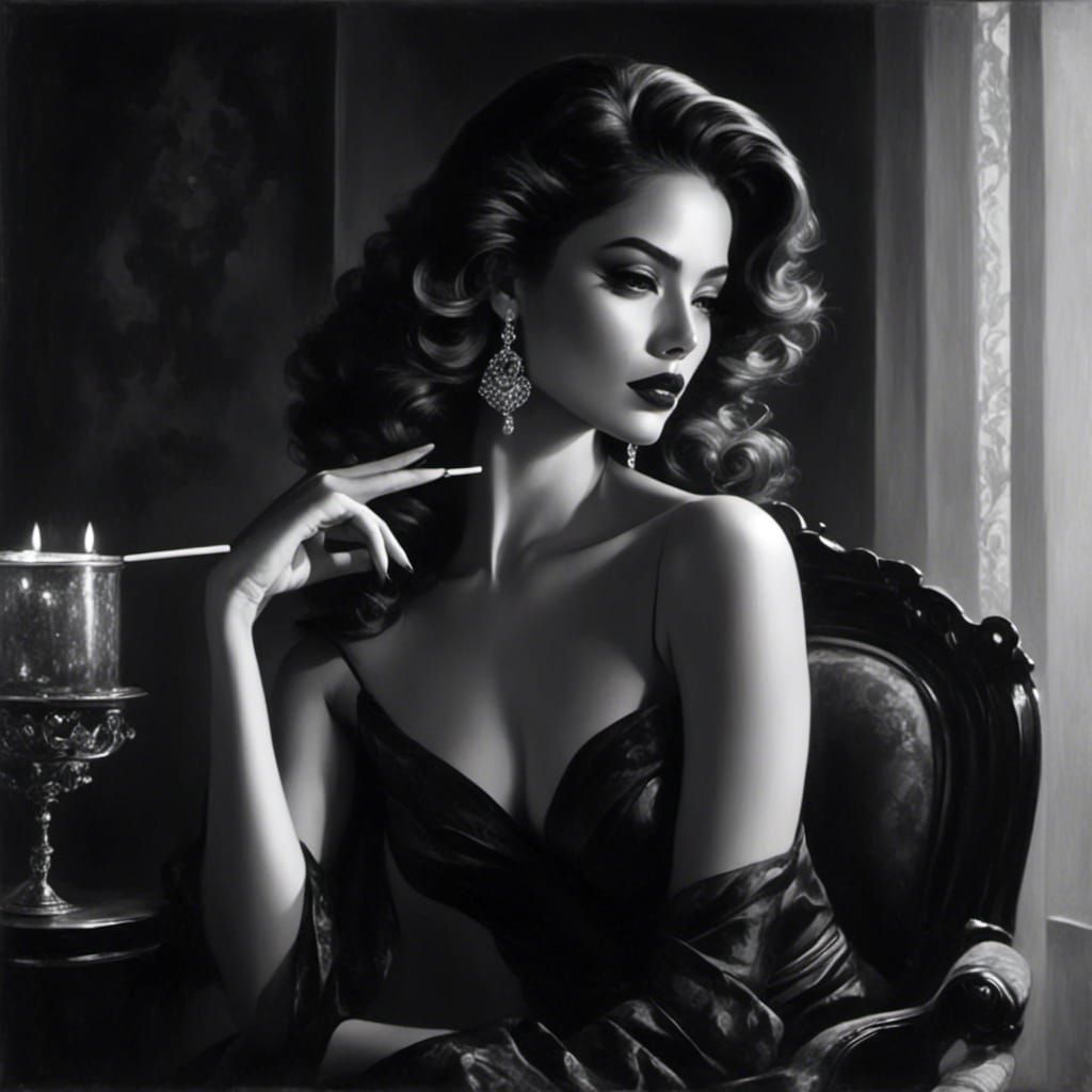 Mexican Femme Fatale in Film Noir Style