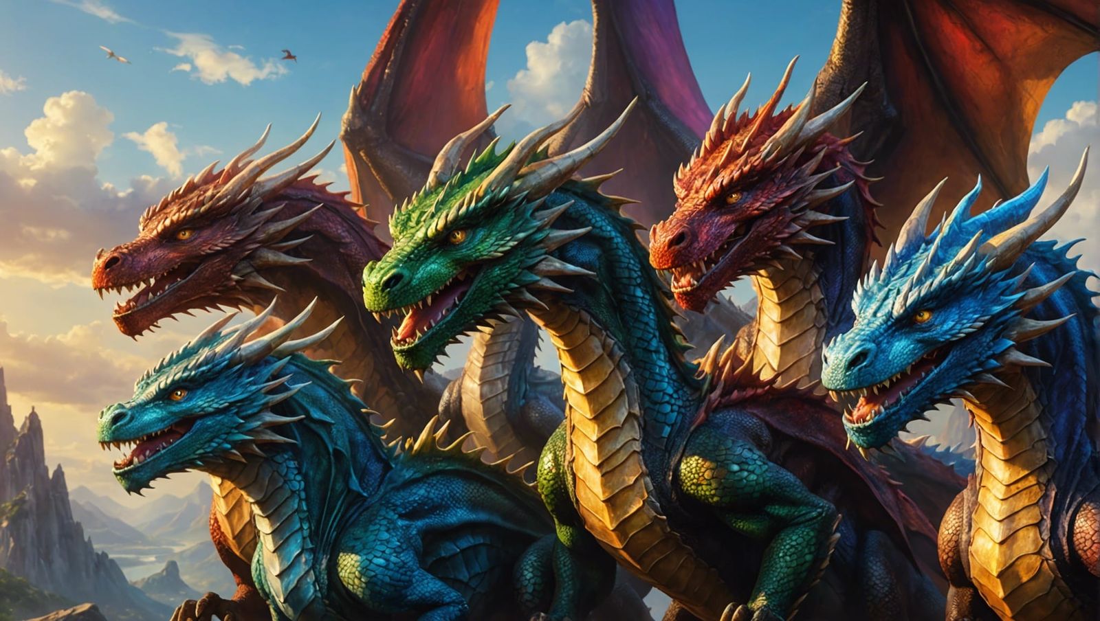 Dragons Celebrate Pride: Hyperrealistic Splash Art