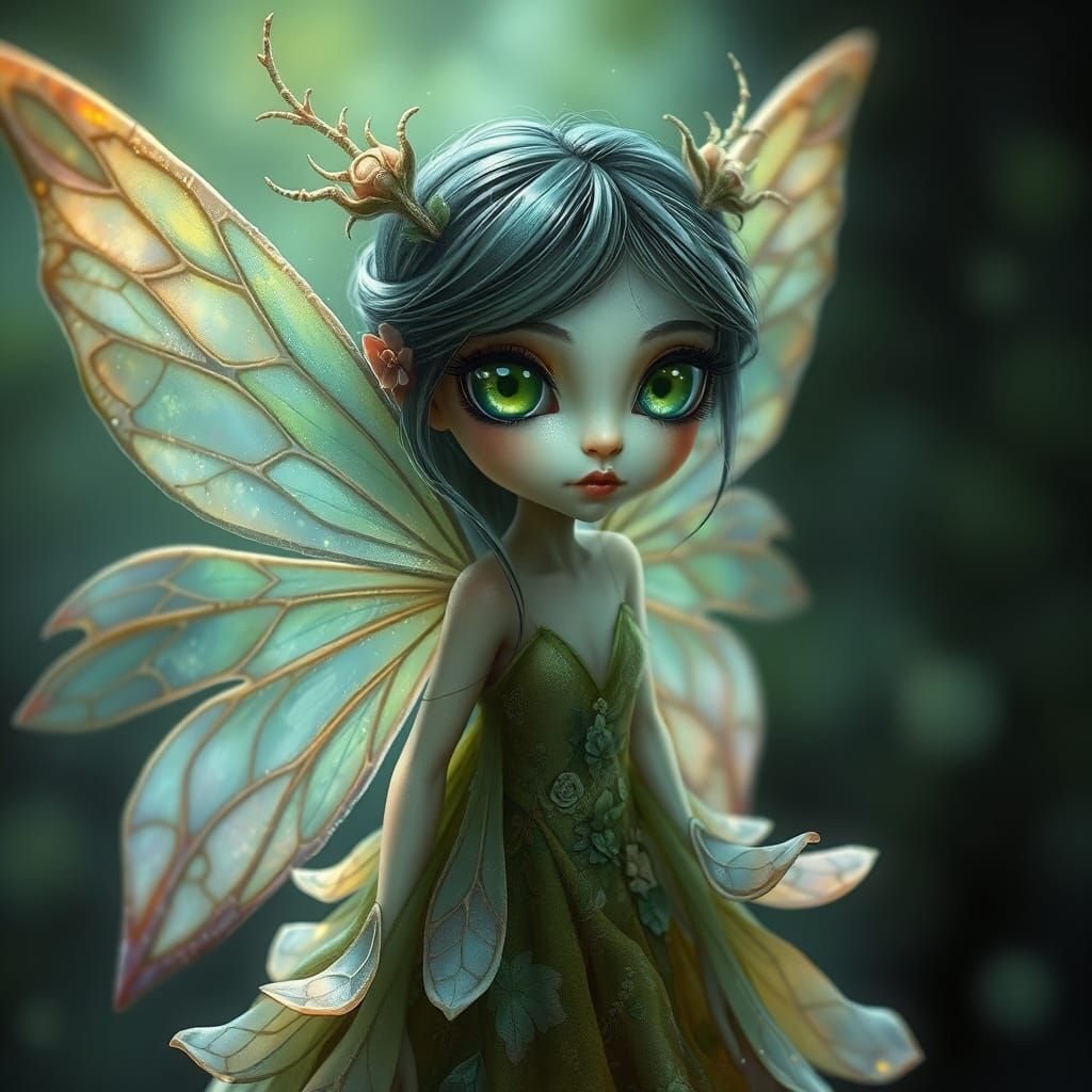 Ethereal Forest Fairy with Emerald Glow