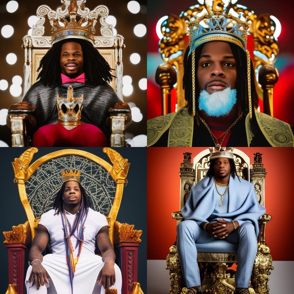 Derrick Henry Crowned King on a Throne