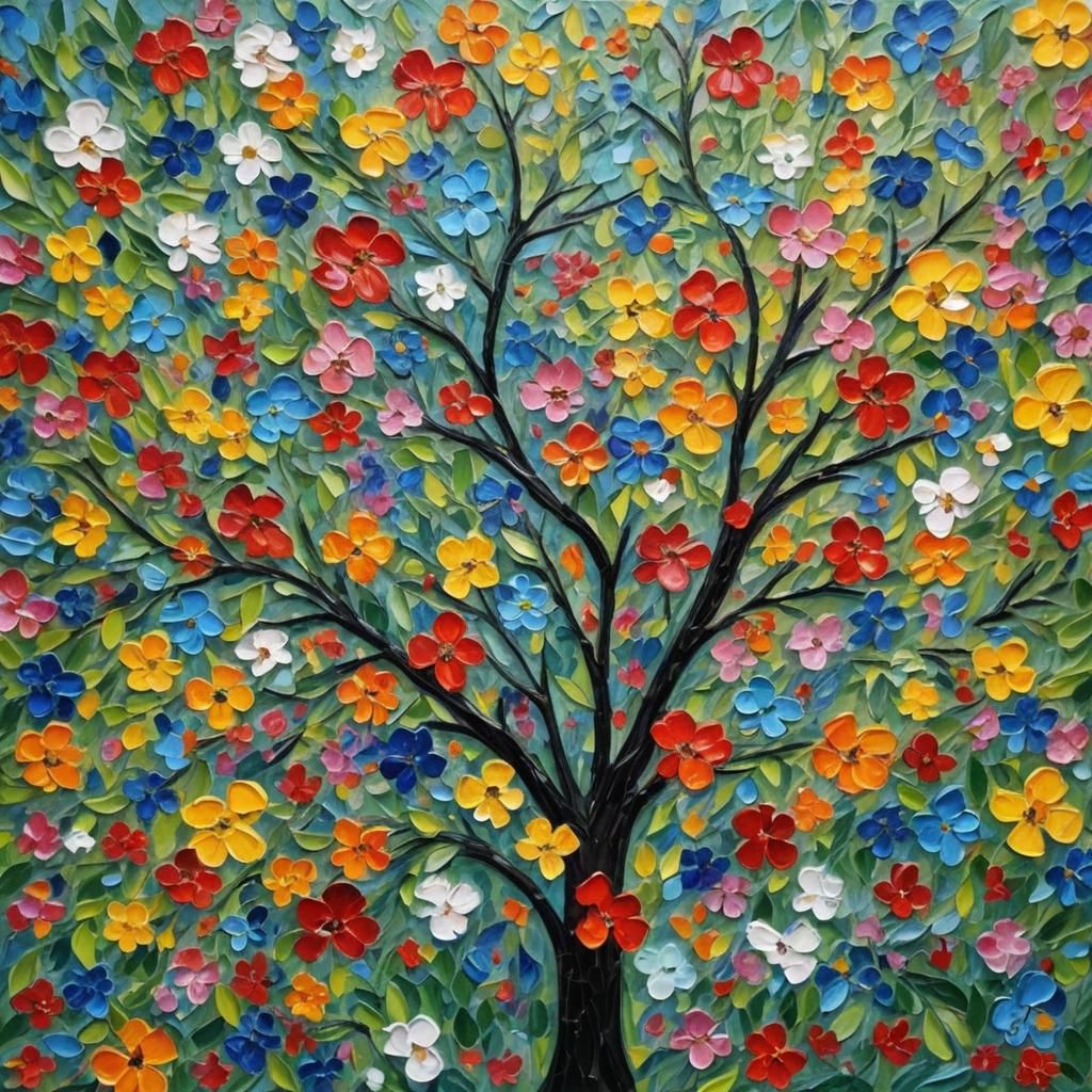 Textured Oil Painting in Expressionist Style