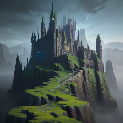 Epic Fantasy World in Deep, Vibrant Colors