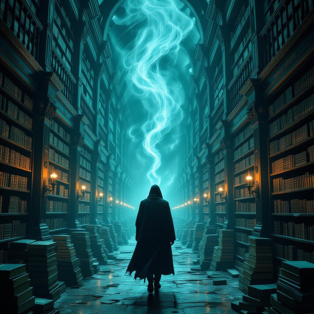 Ancient Bone Library: Surreal Horror Illustration