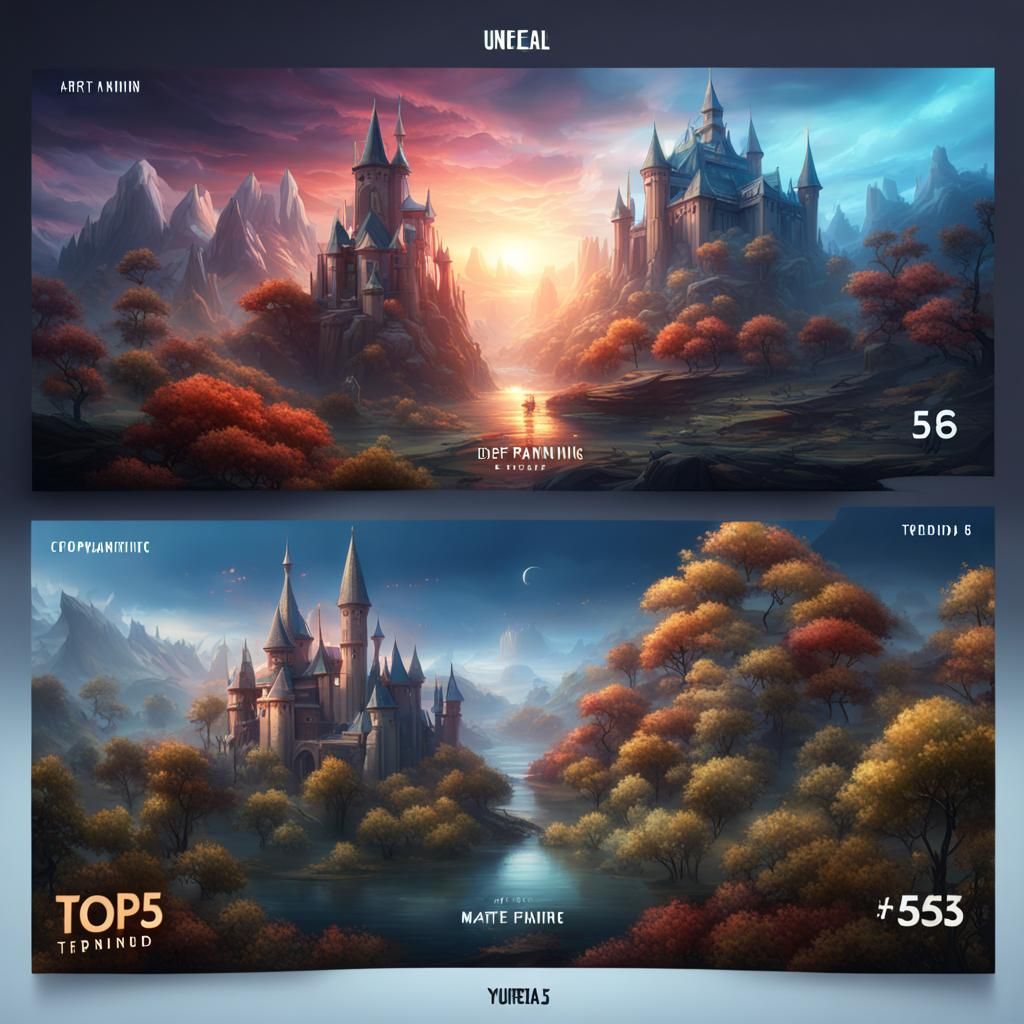 Fantasy Concept Art YouTube Banner in 8K