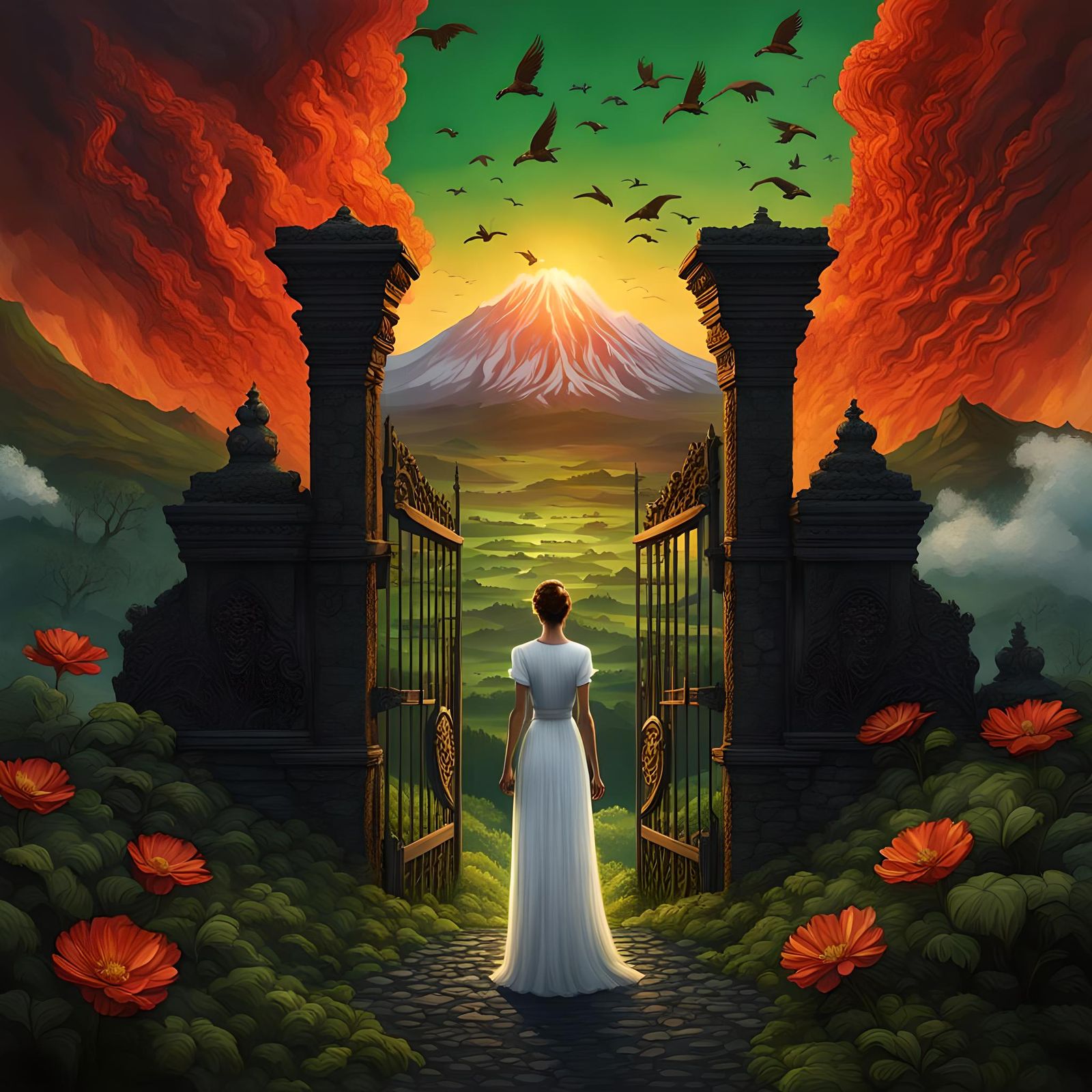 Gate: Woman Between Light and Darkness