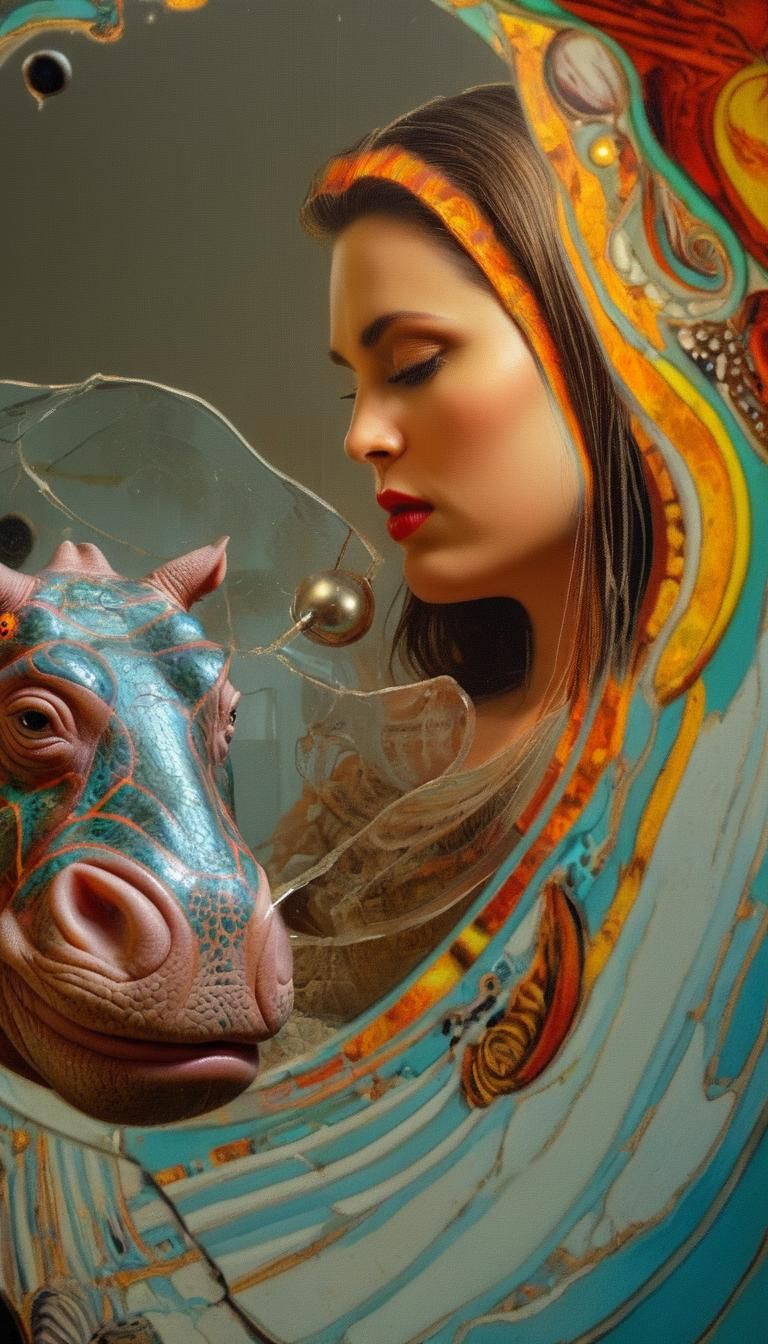 She Loves Her Psychedelic Hippo