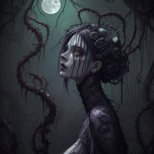 Macabre Thorny Vines and Poisonous Flowers