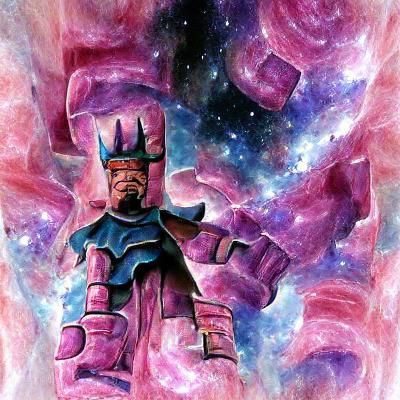 Galactus: Cosmic Entity in Comic Book Style